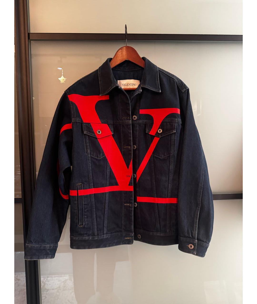 VALENTINO Темно-синяя деним куртка, фото 2