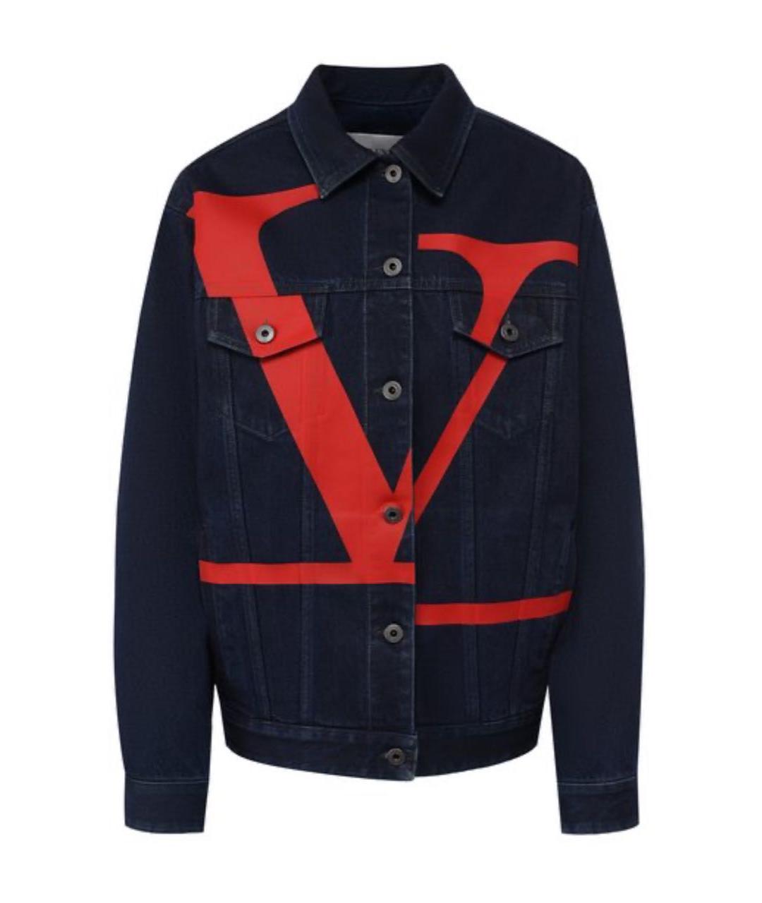 VALENTINO Темно-синяя деним куртка, фото 1