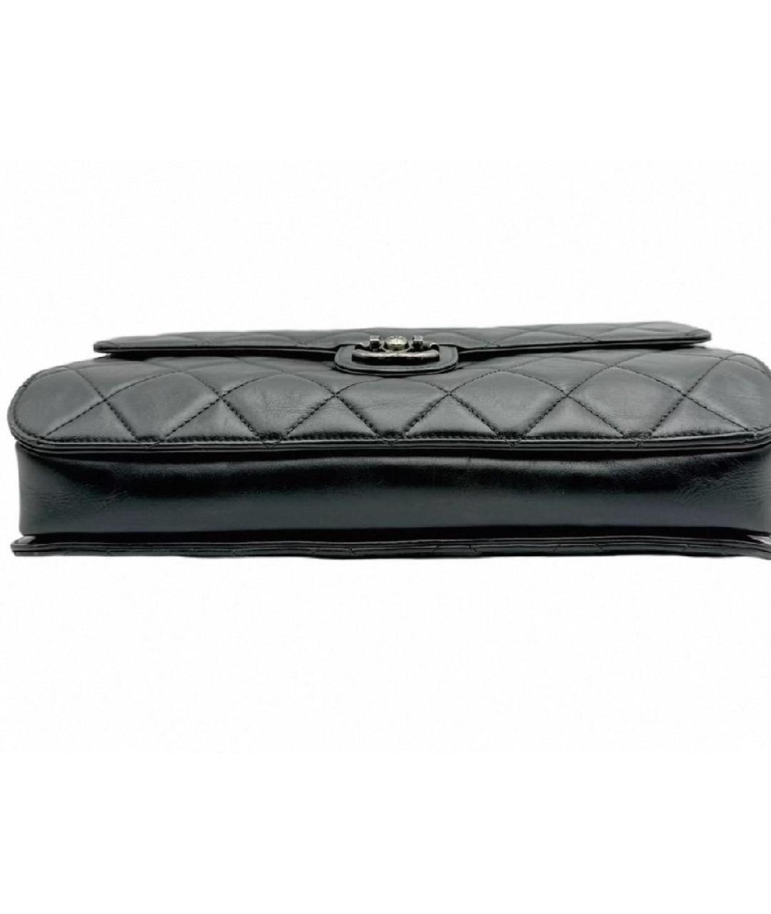 CHANEL Черная кожаная сумка через плечо, фото 3