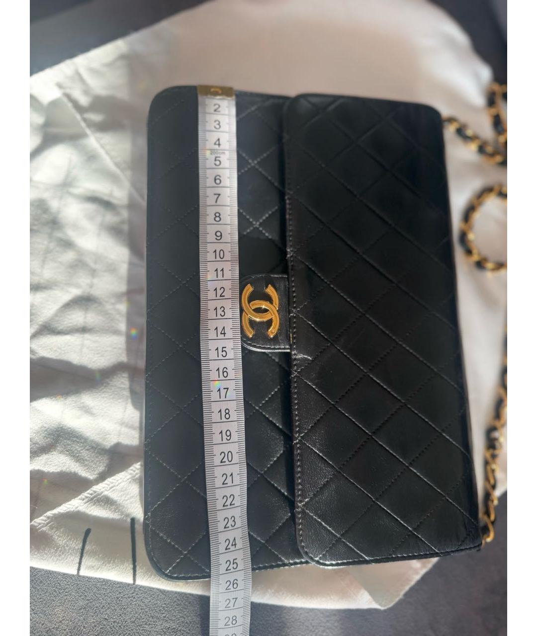 CHANEL Черная кожаная сумка через плечо, фото 8
