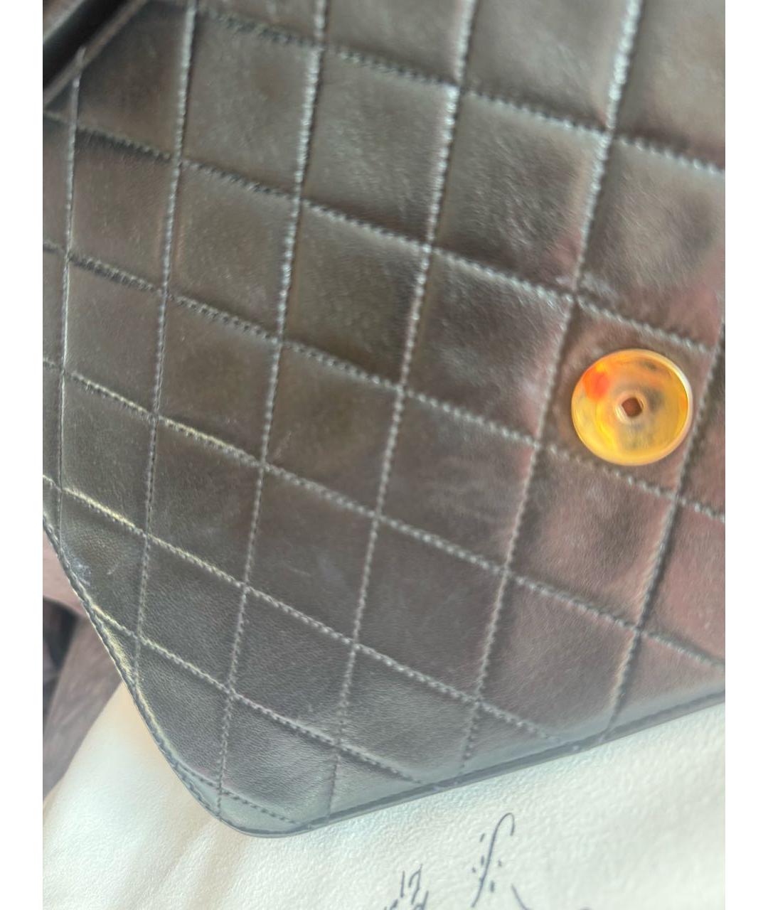 CHANEL Черная кожаная сумка через плечо, фото 4