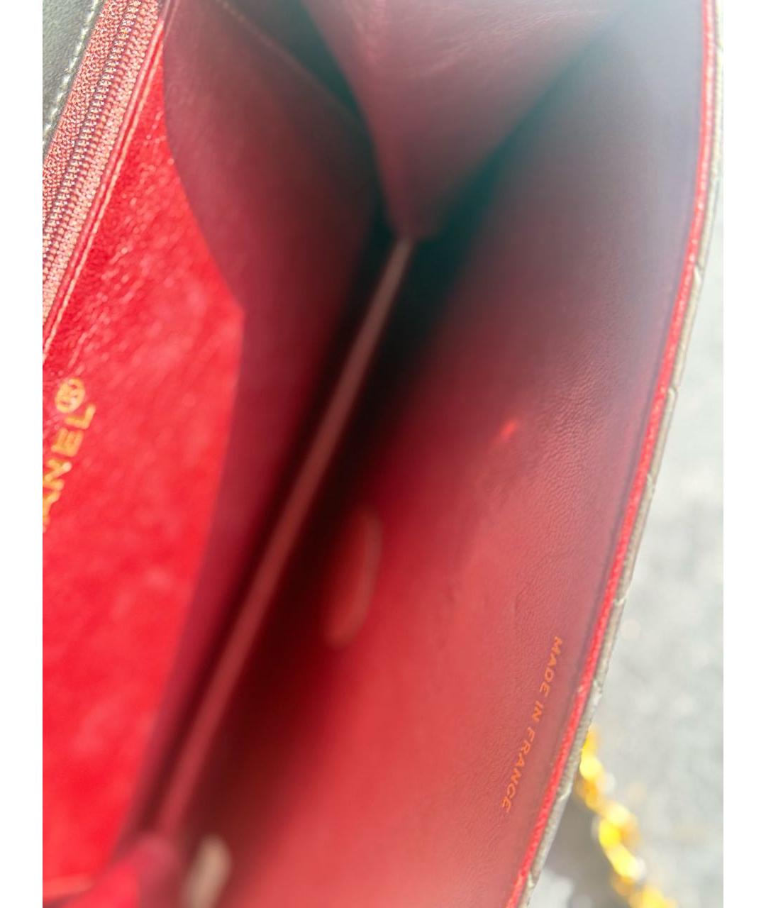 CHANEL Черная кожаная сумка через плечо, фото 7