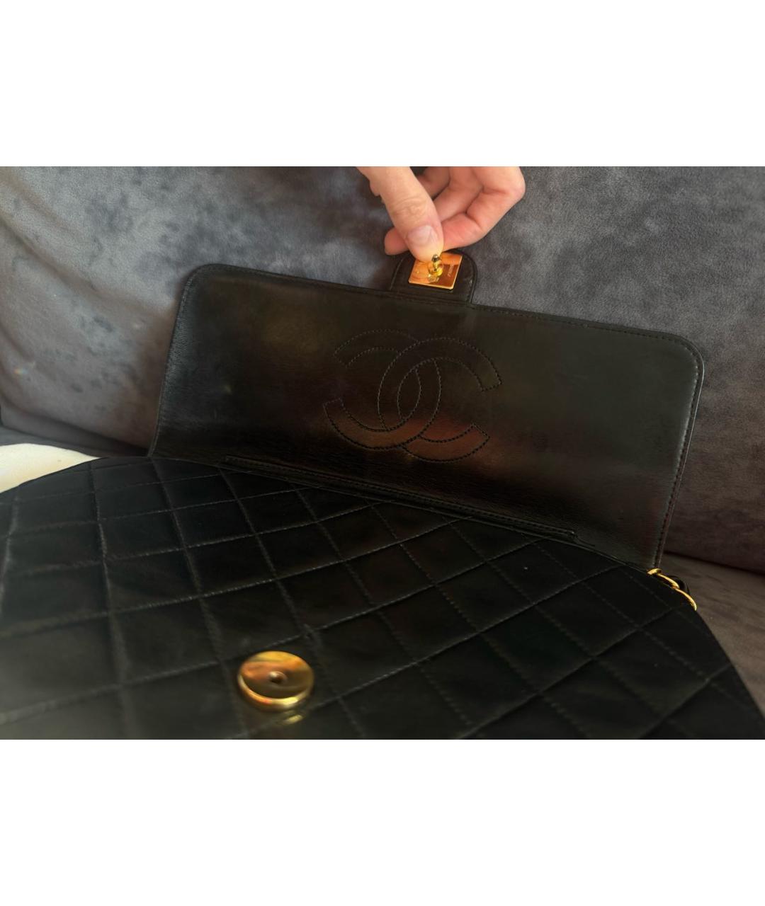 CHANEL Черная кожаная сумка через плечо, фото 2