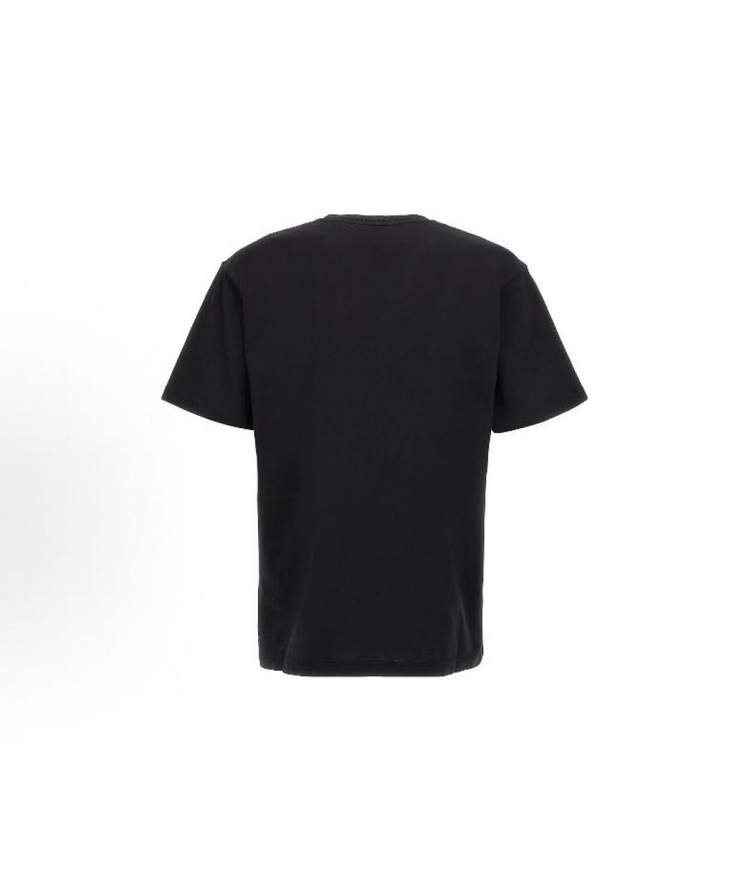 STONE ISLAND Черная хлопковая футболка, фото 2