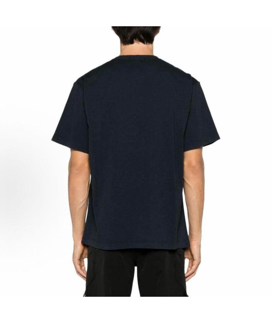 STONE ISLAND Черная хлопковая футболка, фото 4