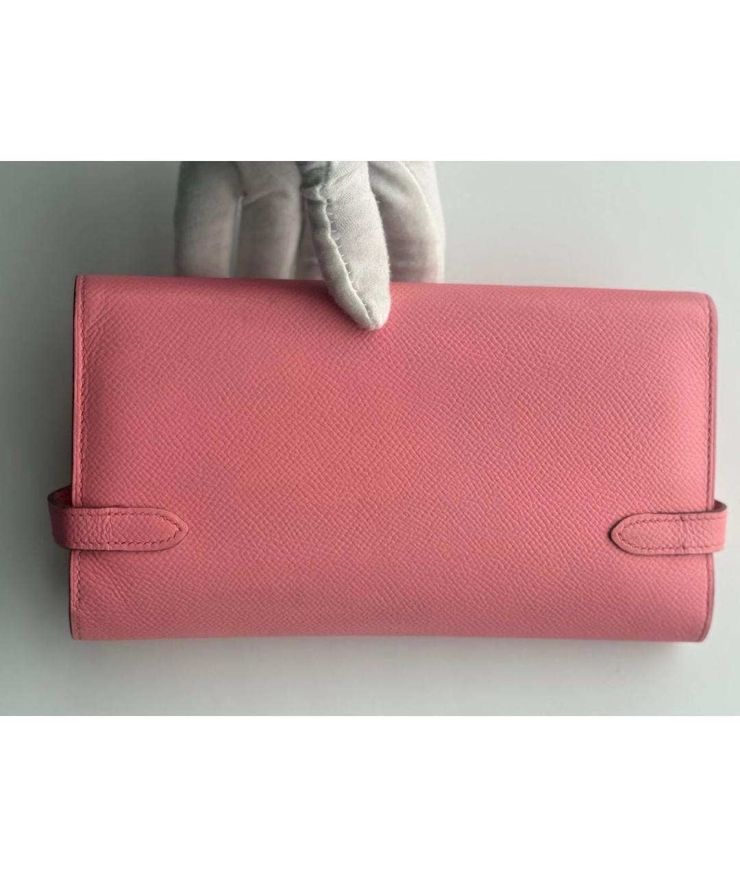 HERMES Розовая кожаная сумка через плечо, фото 2