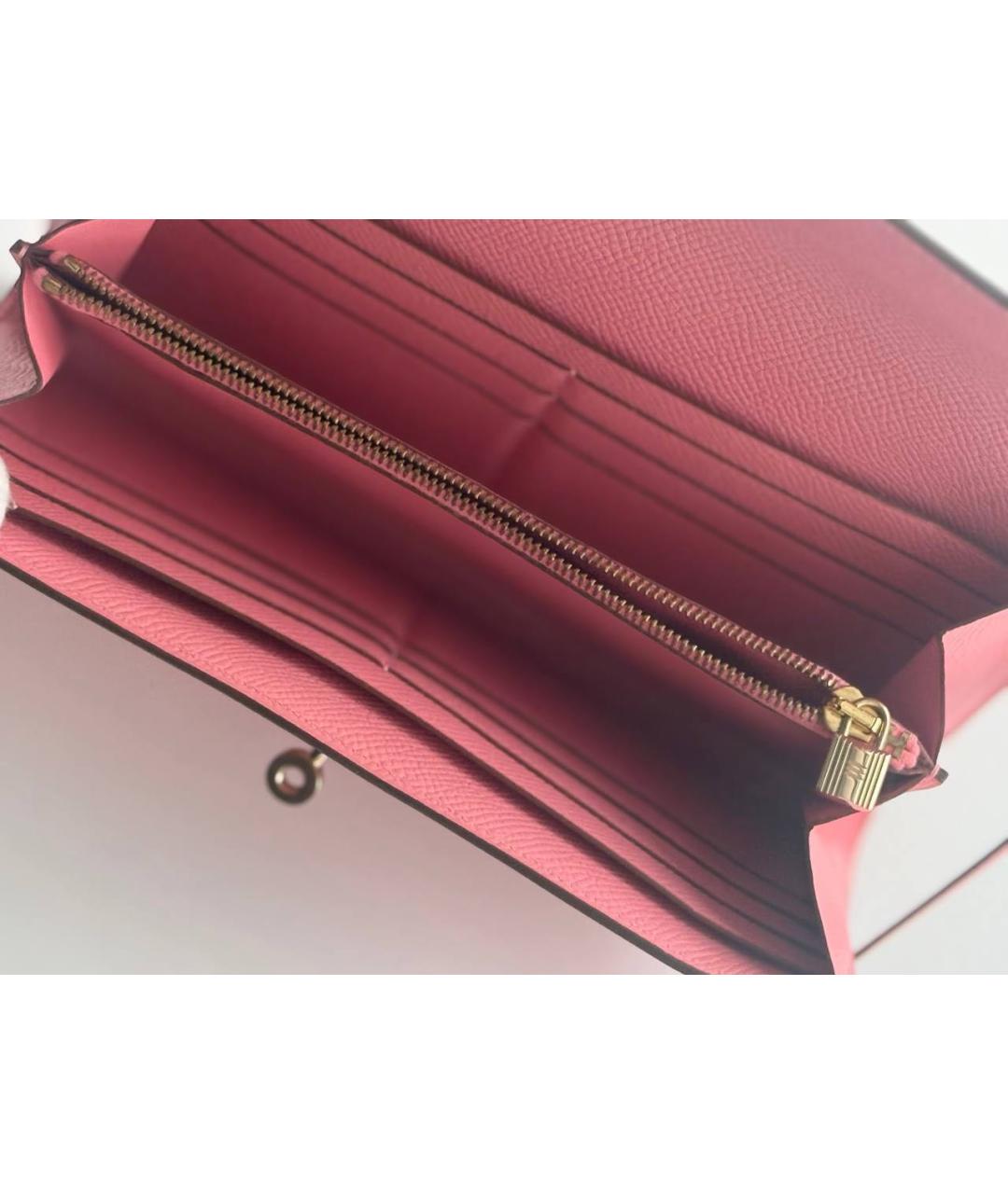 HERMES Розовая кожаная сумка через плечо, фото 3