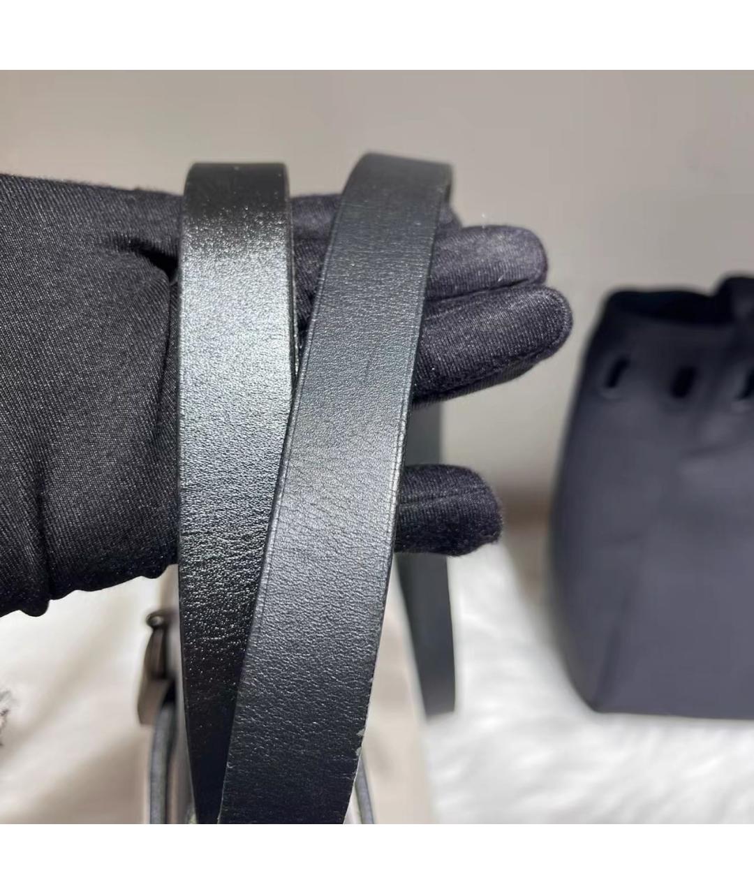 HERMES Черная кожаная сумка через плечо, фото 6