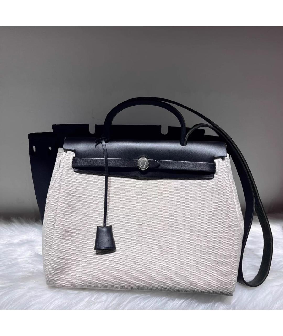 HERMES Черная кожаная сумка через плечо, фото 9