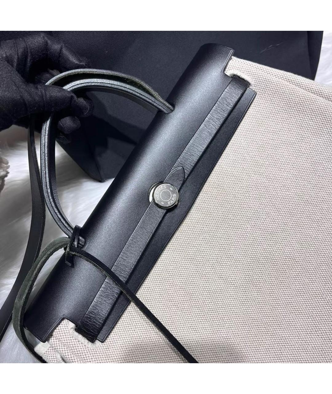 HERMES Черная кожаная сумка через плечо, фото 5