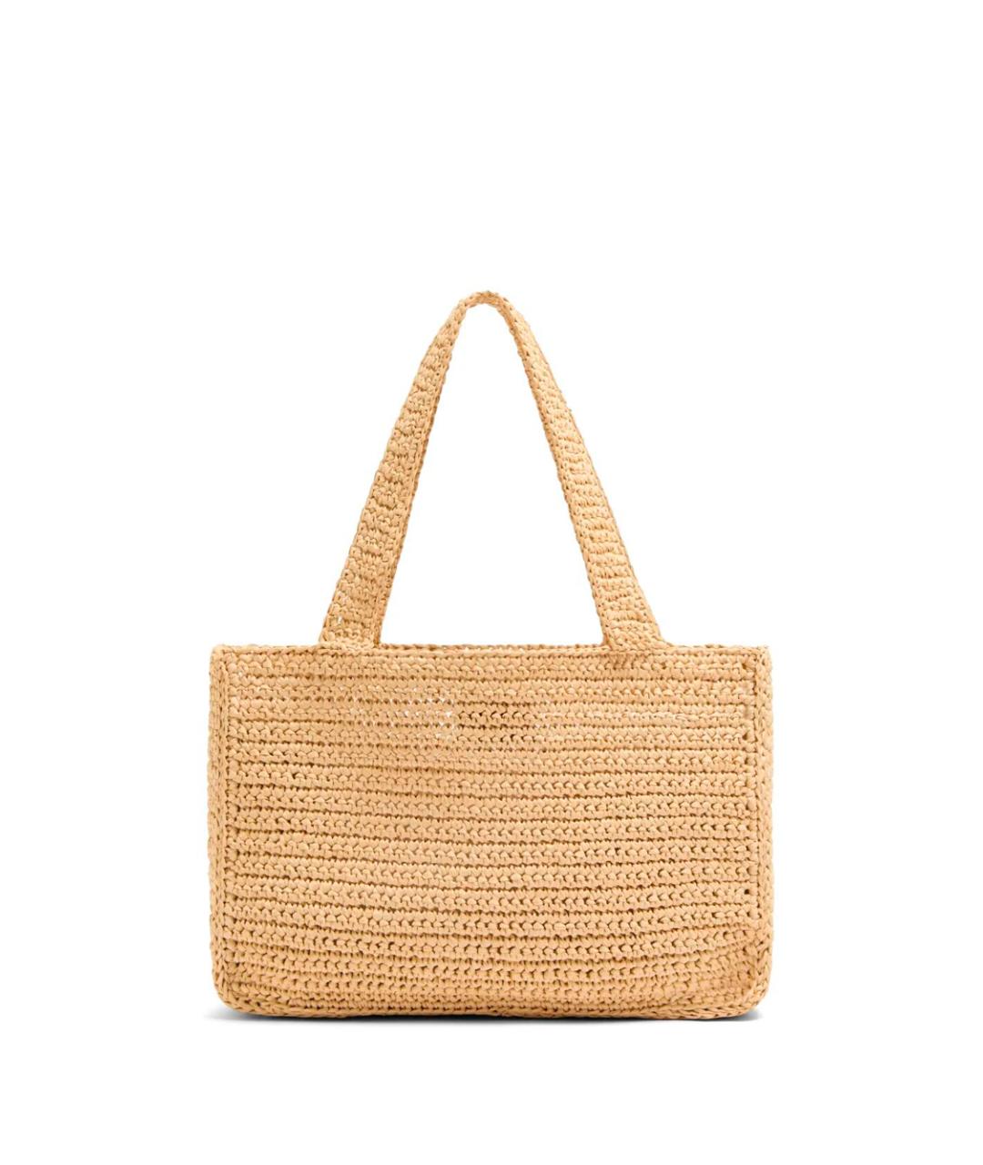 VALENTINO Бежевая пелетеная сумка тоут, фото 2