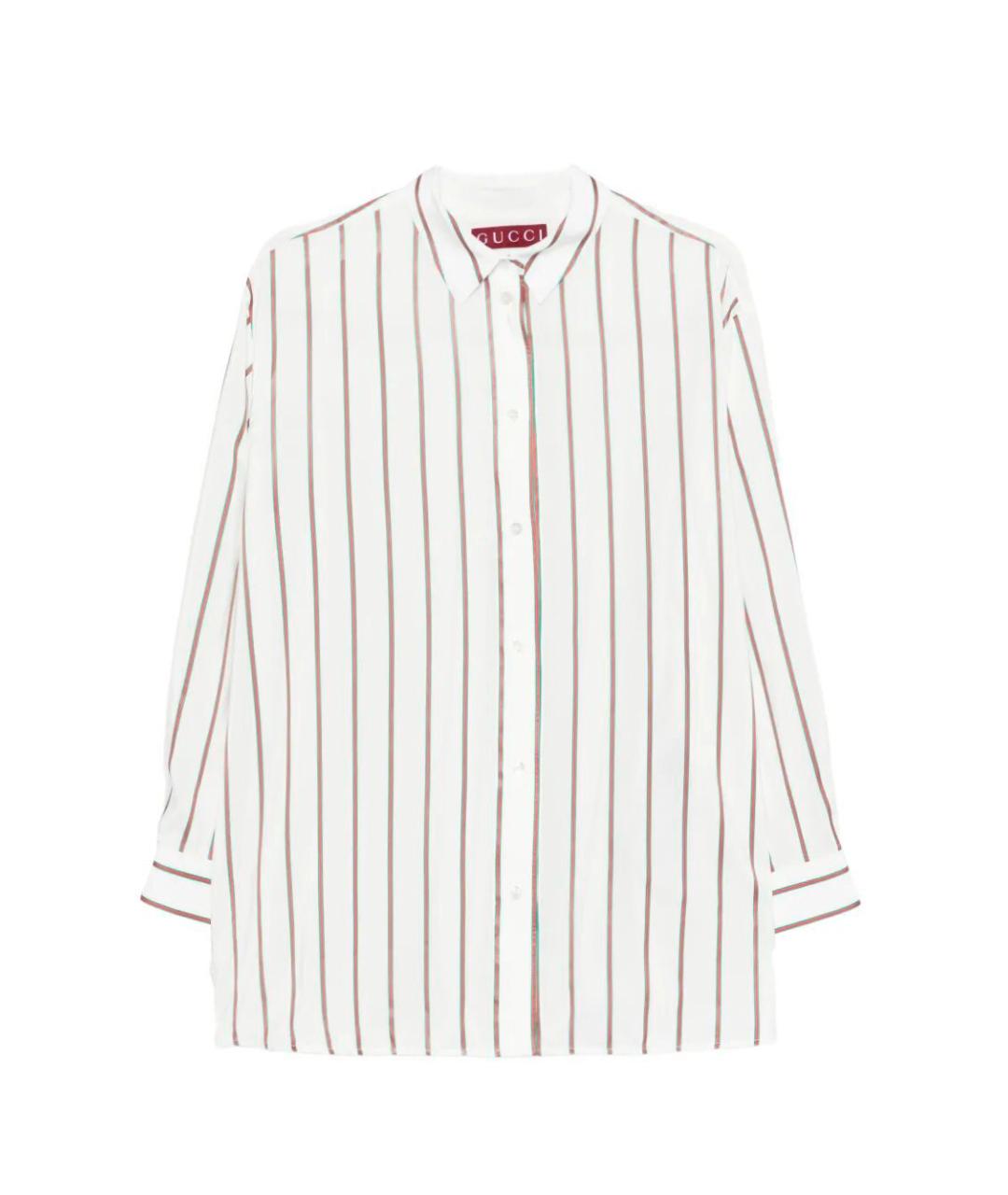 GUCCI Белая шелковая рубашка, фото 1