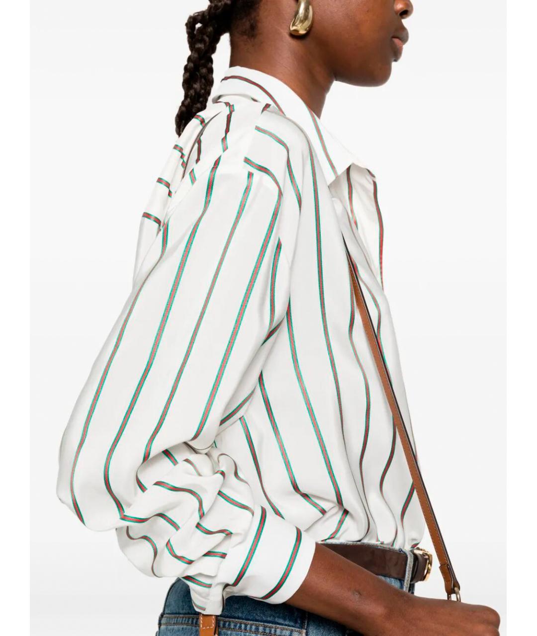 GUCCI Белая шелковая рубашка, фото 3