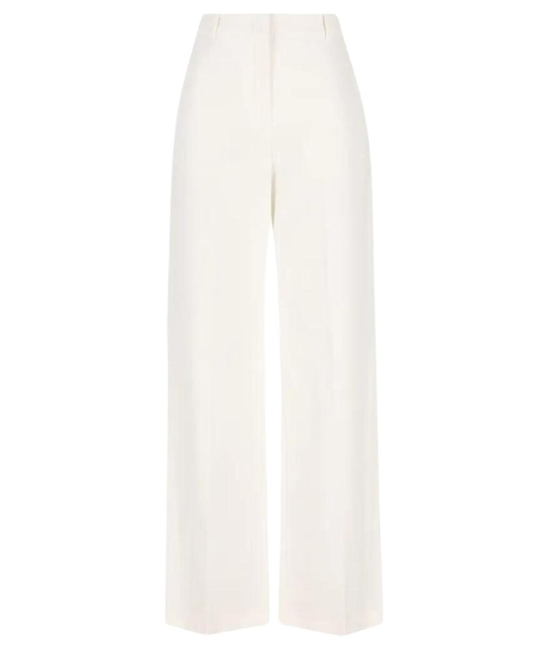 FENDI Белые хлопковые прямые брюки, фото 1