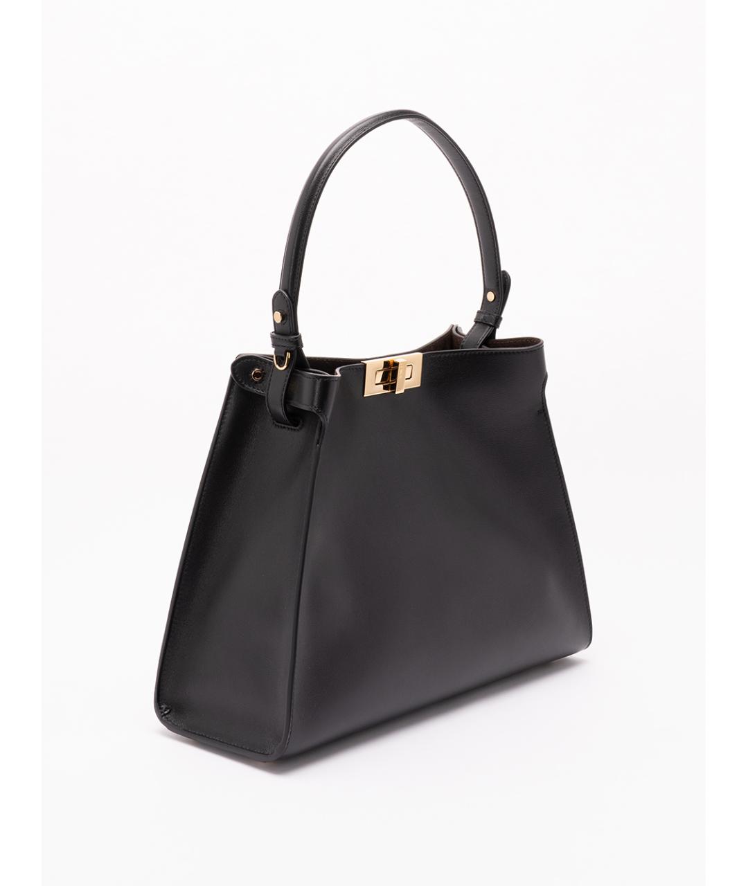 FENDI Черная кожаная сумка через плечо, фото 3