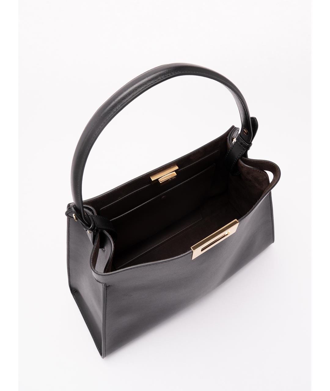 FENDI Черная кожаная сумка через плечо, фото 6