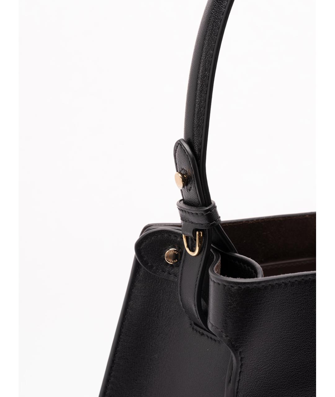 FENDI Черная кожаная сумка через плечо, фото 5