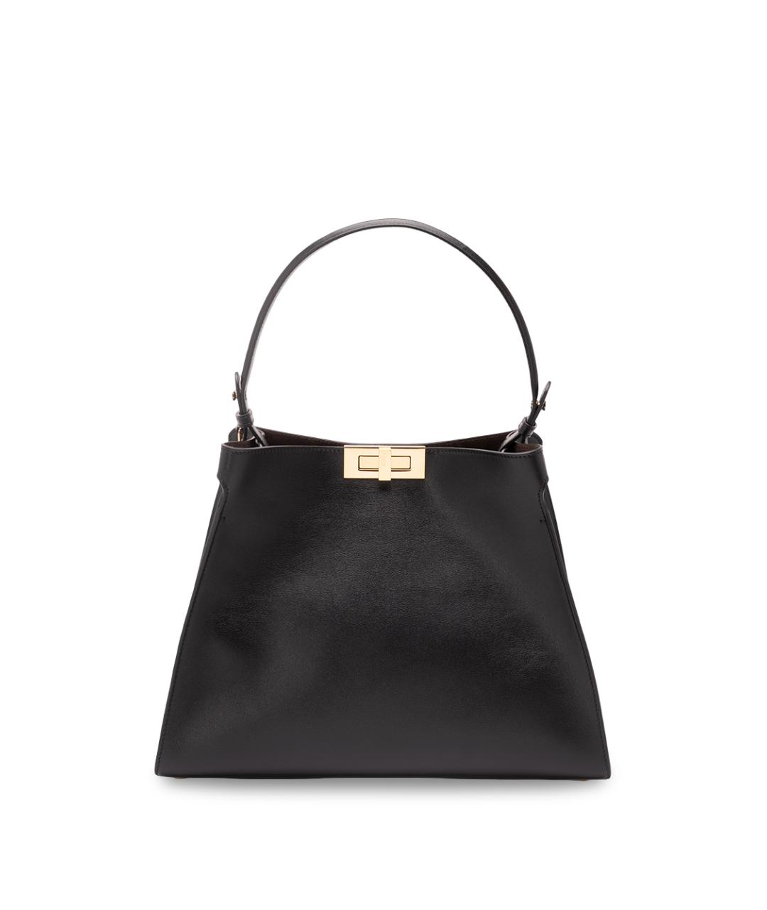 FENDI Черная кожаная сумка через плечо, фото 1