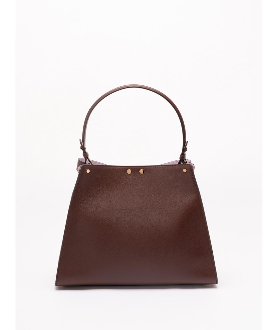 FENDI Коричневая кожаная сумка тоут, фото 2