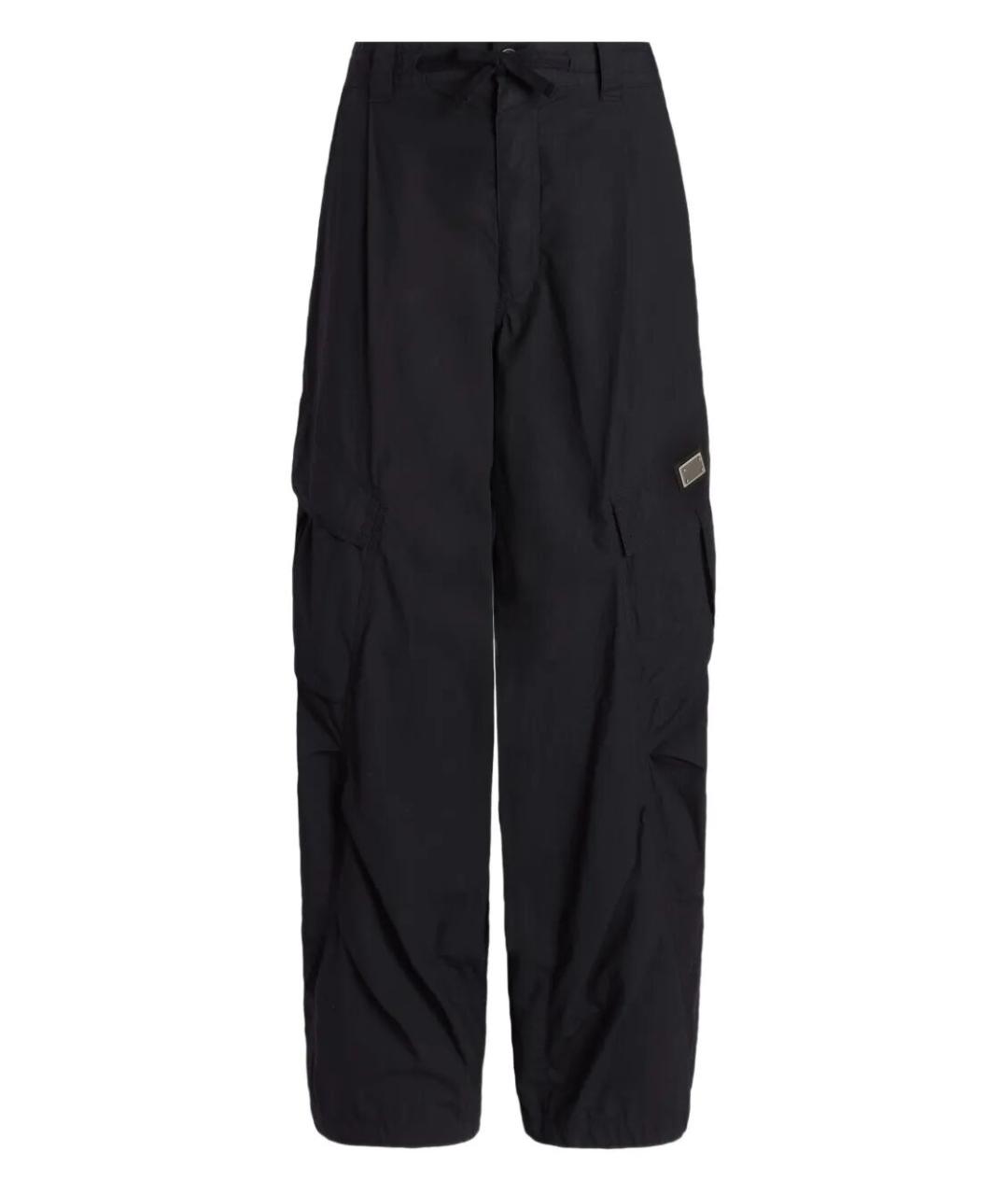 DOLCE&GABBANA Черные хлопковые повседневные брюки, фото 1