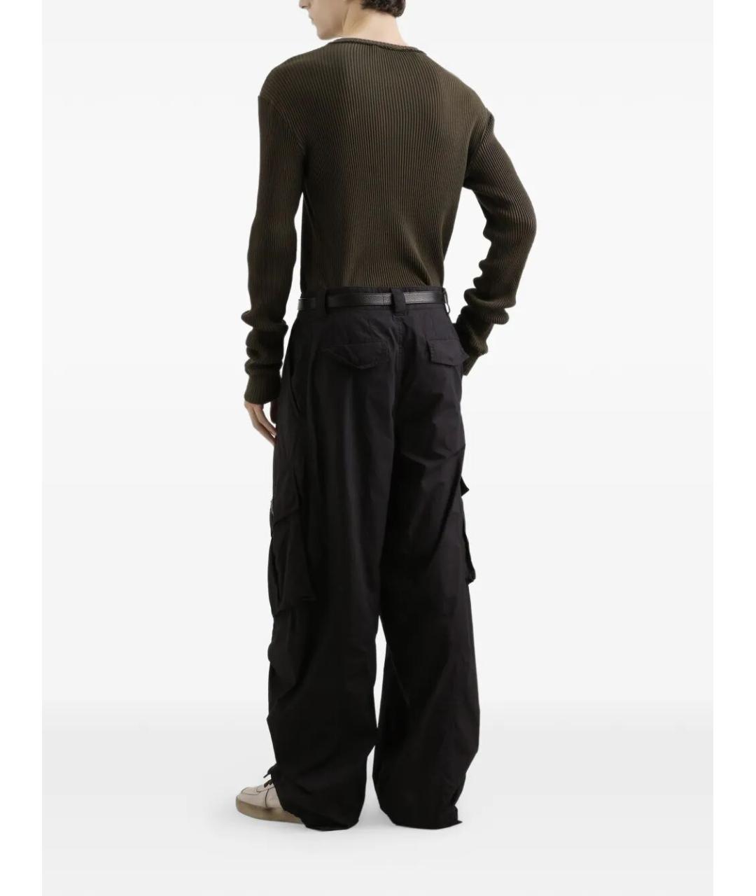 DOLCE&GABBANA Черные хлопковые повседневные брюки, фото 5