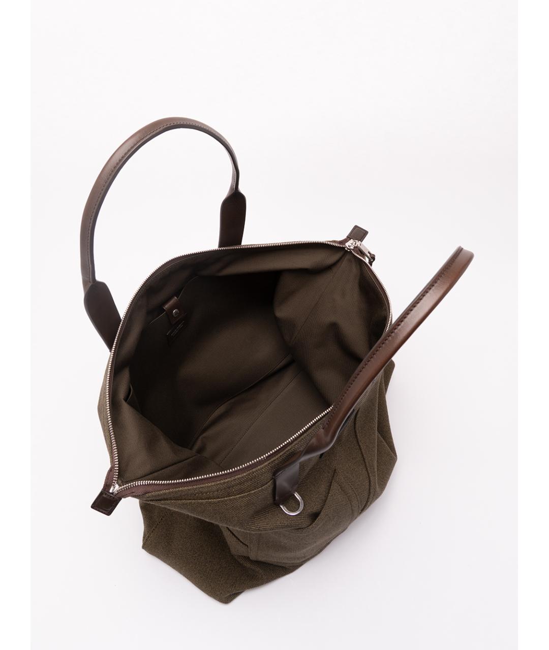 DOLCE&GABBANA Коричневая тканевая сумка тоут, фото 5