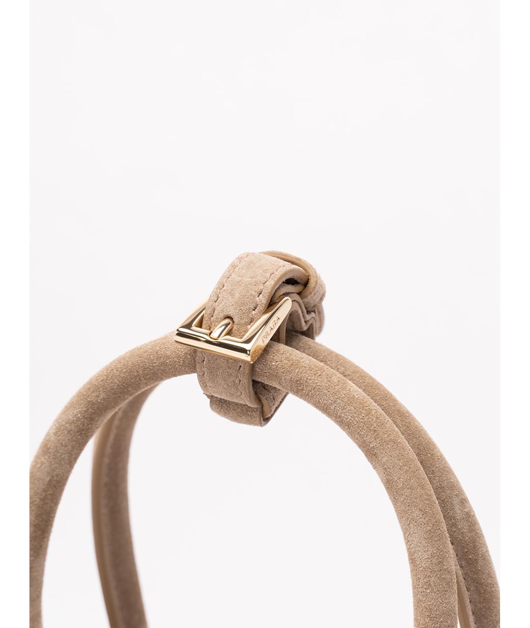 PRADA Бежевая кожаная сумка тоут, фото 6