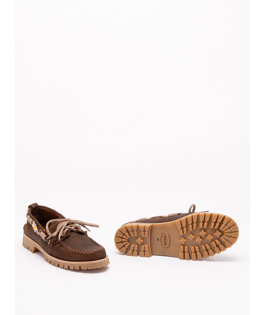 GOLDEN GOOSE DELUXE BRAND Коричневые кожаные лоферы, фото 4