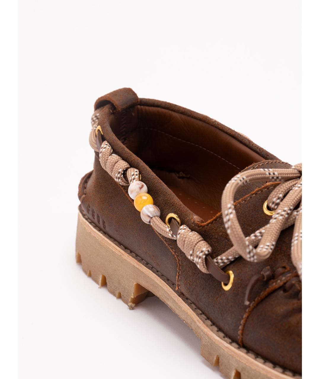 GOLDEN GOOSE DELUXE BRAND Коричневые кожаные лоферы, фото 5