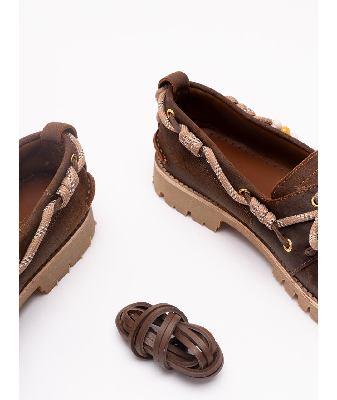 GOLDEN GOOSE DELUXE BRAND Коричневые кожаные лоферы, фото 6