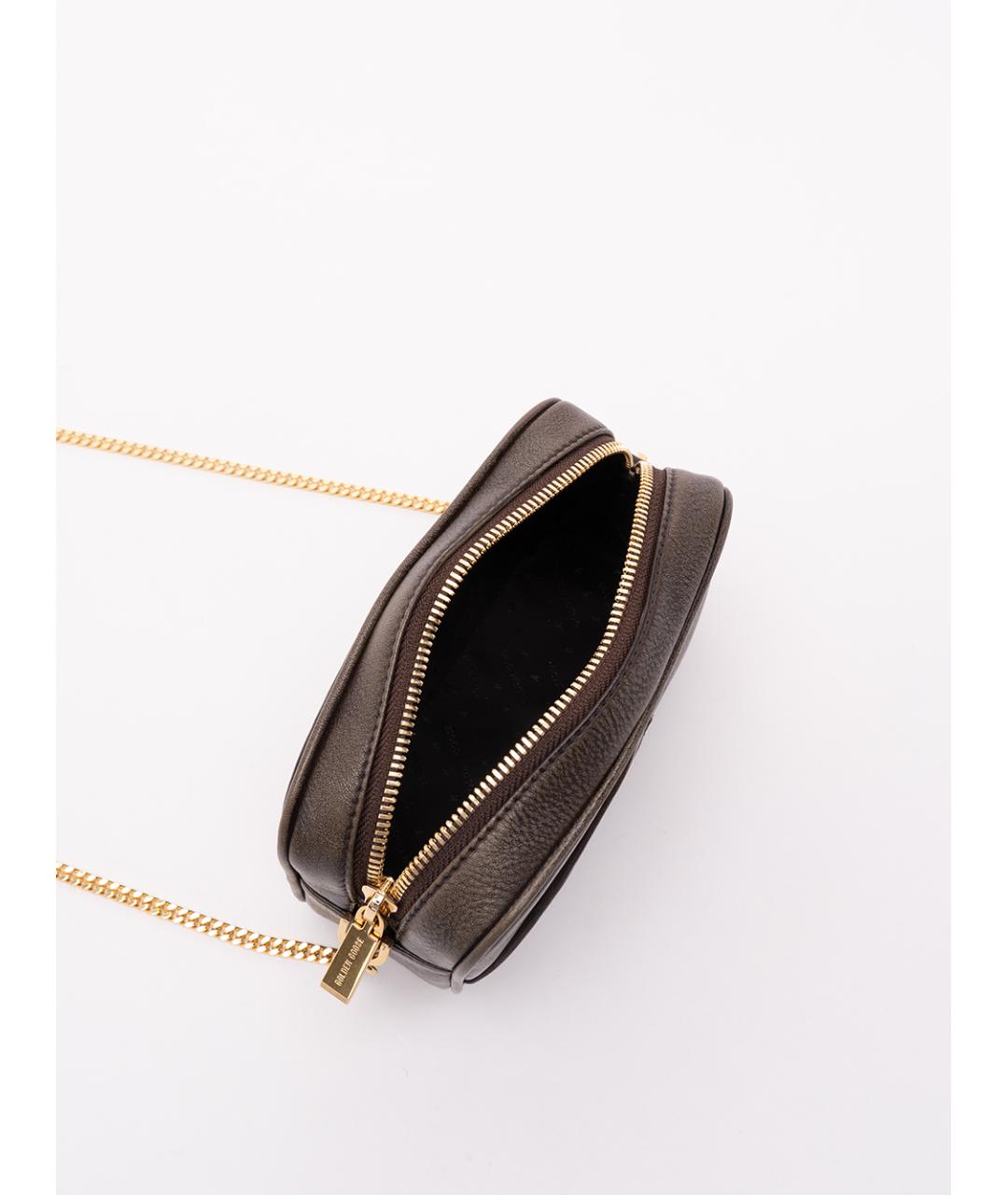 GOLDEN GOOSE DELUXE BRAND Коричневая кожаная сумка через плечо, фото 5