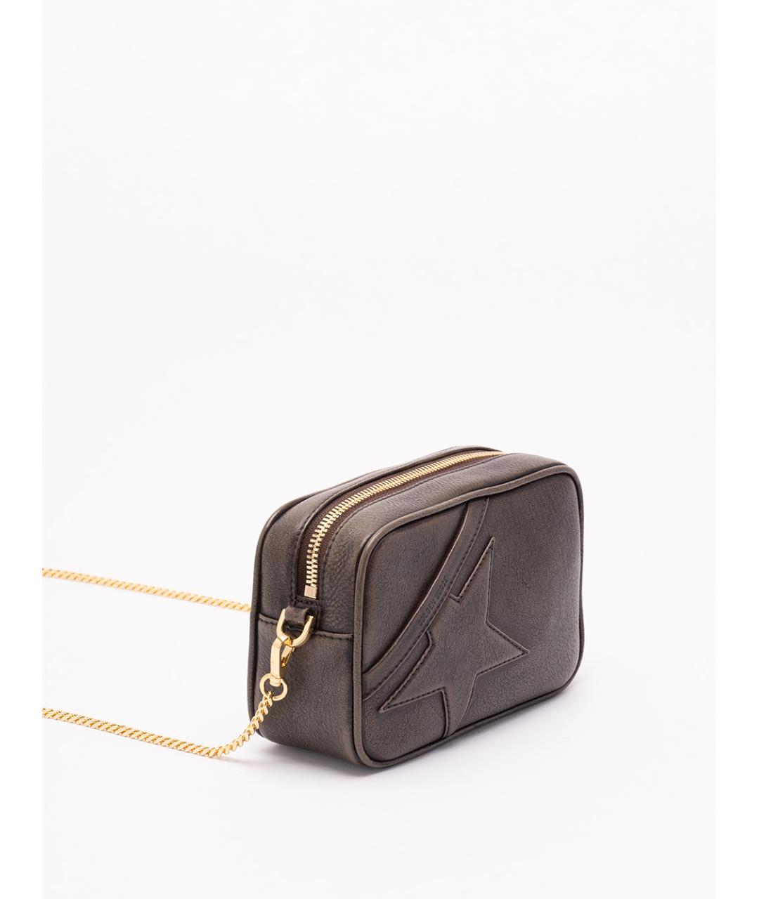 GOLDEN GOOSE DELUXE BRAND Коричневая кожаная сумка через плечо, фото 3