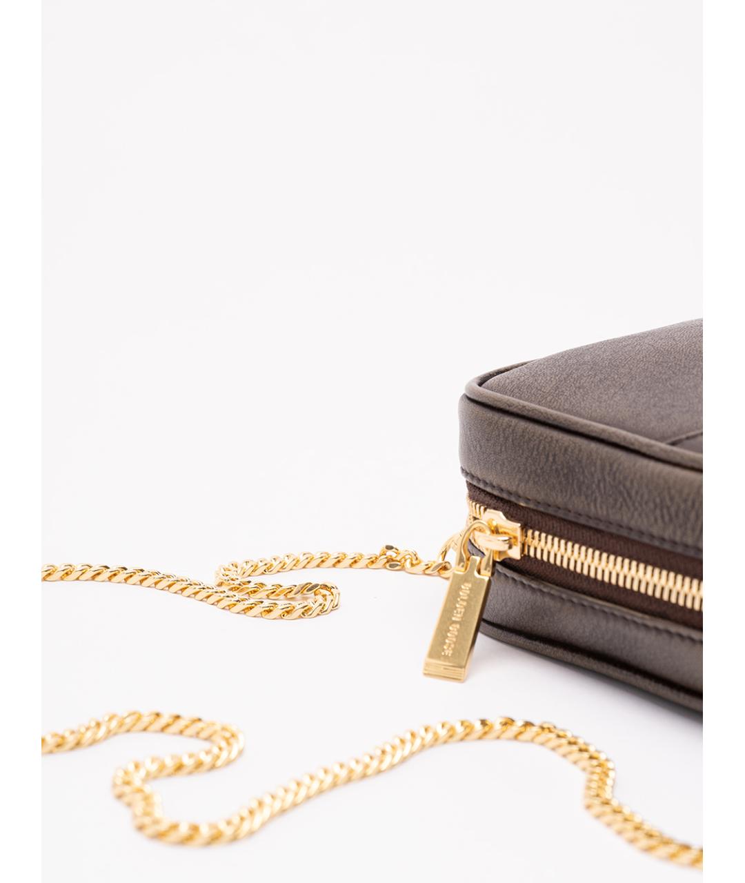 GOLDEN GOOSE DELUXE BRAND Коричневая кожаная сумка через плечо, фото 4