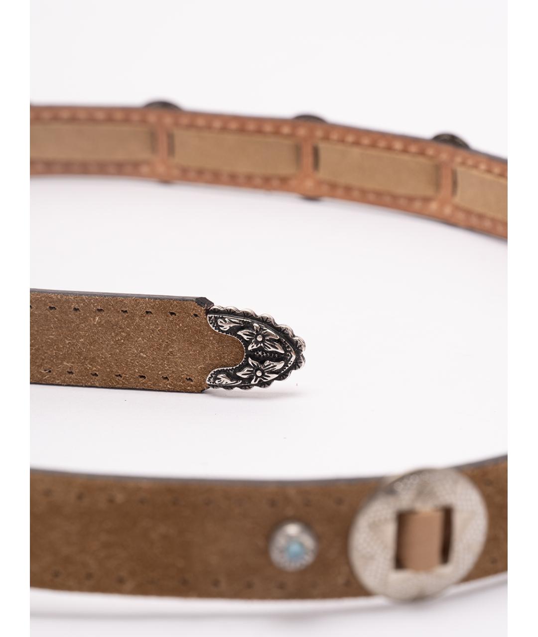 GOLDEN GOOSE DELUXE BRAND Бежевый кожаный ремень, фото 2