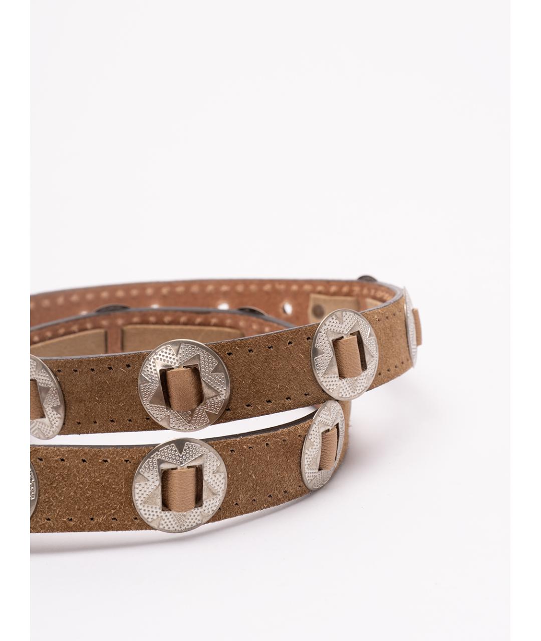 GOLDEN GOOSE DELUXE BRAND Бежевый кожаный ремень, фото 4