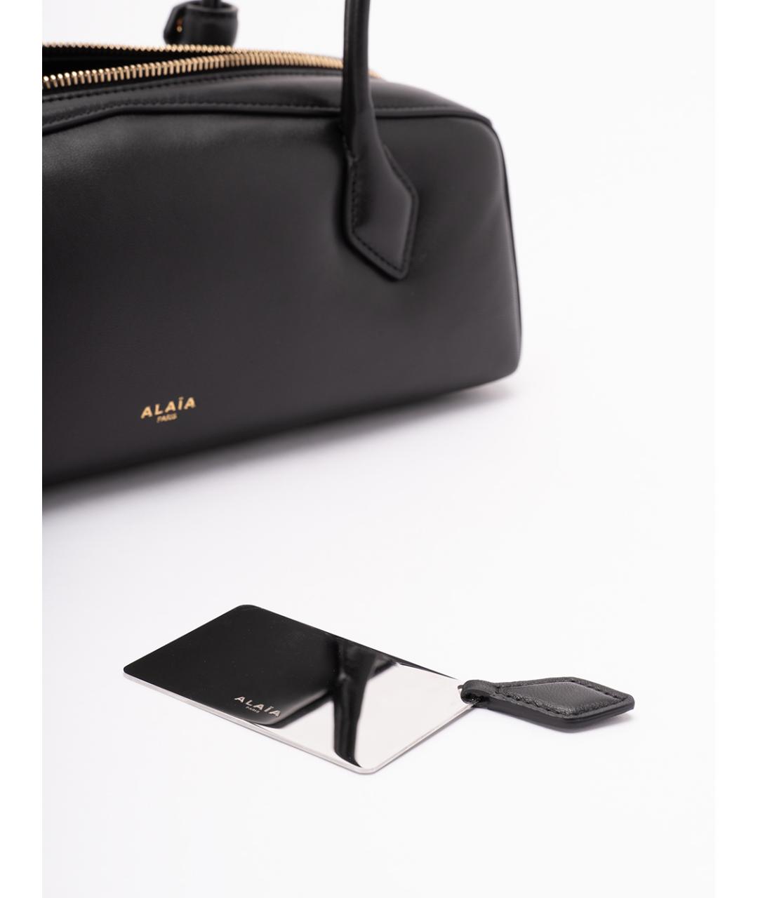 ALAIA Черная кожаная сумка тоут, фото 6