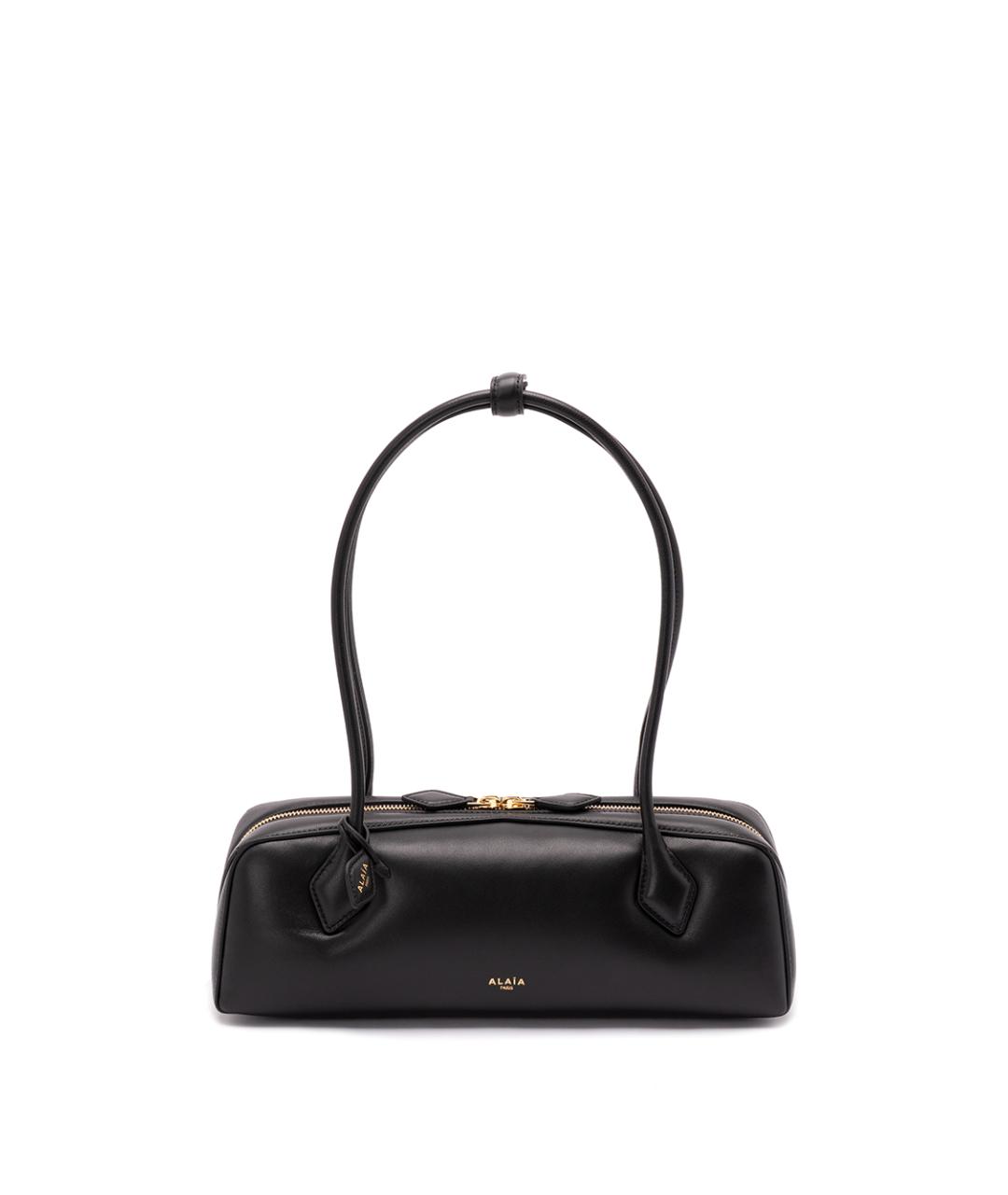 ALAIA Черная кожаная сумка тоут, фото 1