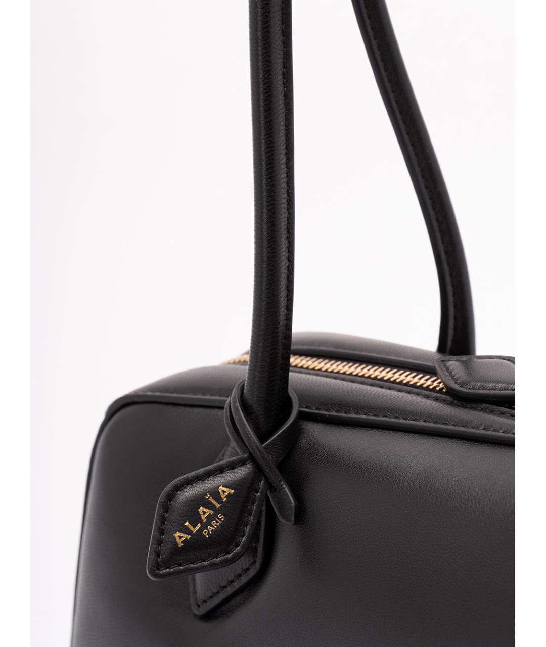 ALAIA Черная кожаная сумка тоут, фото 4