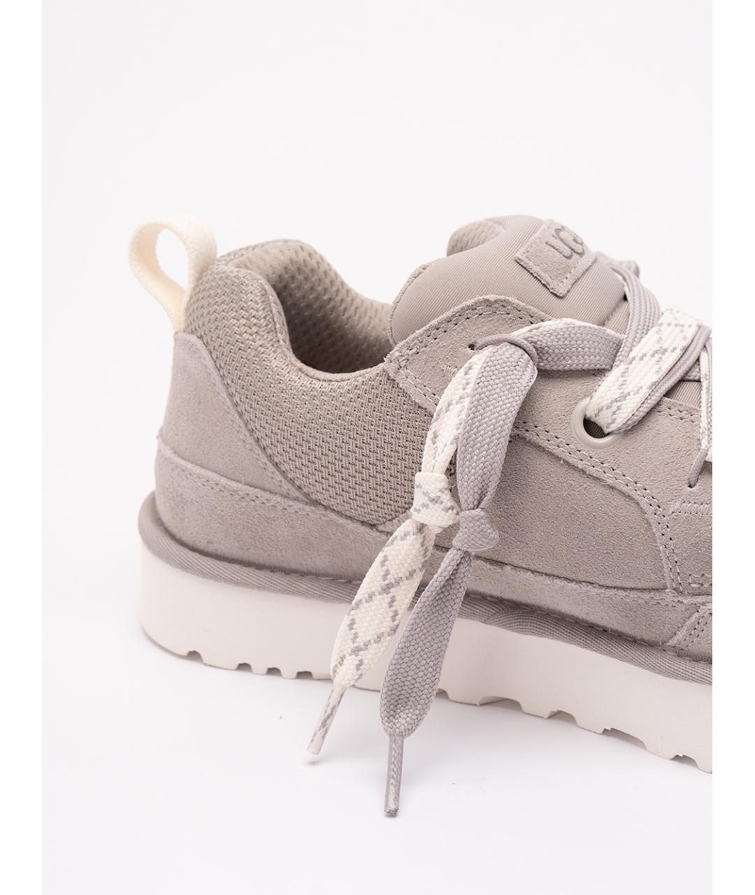 UGG AUSTRALIA Бежевые замшевые низкие кроссовки / кеды, фото 5