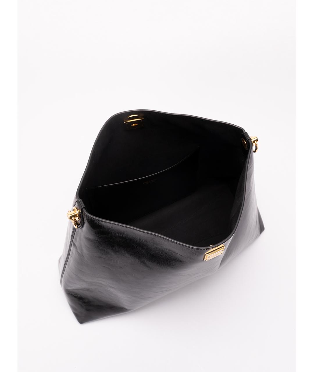 DOLCE&GABBANA Черная кожаная сумка через плечо, фото 7