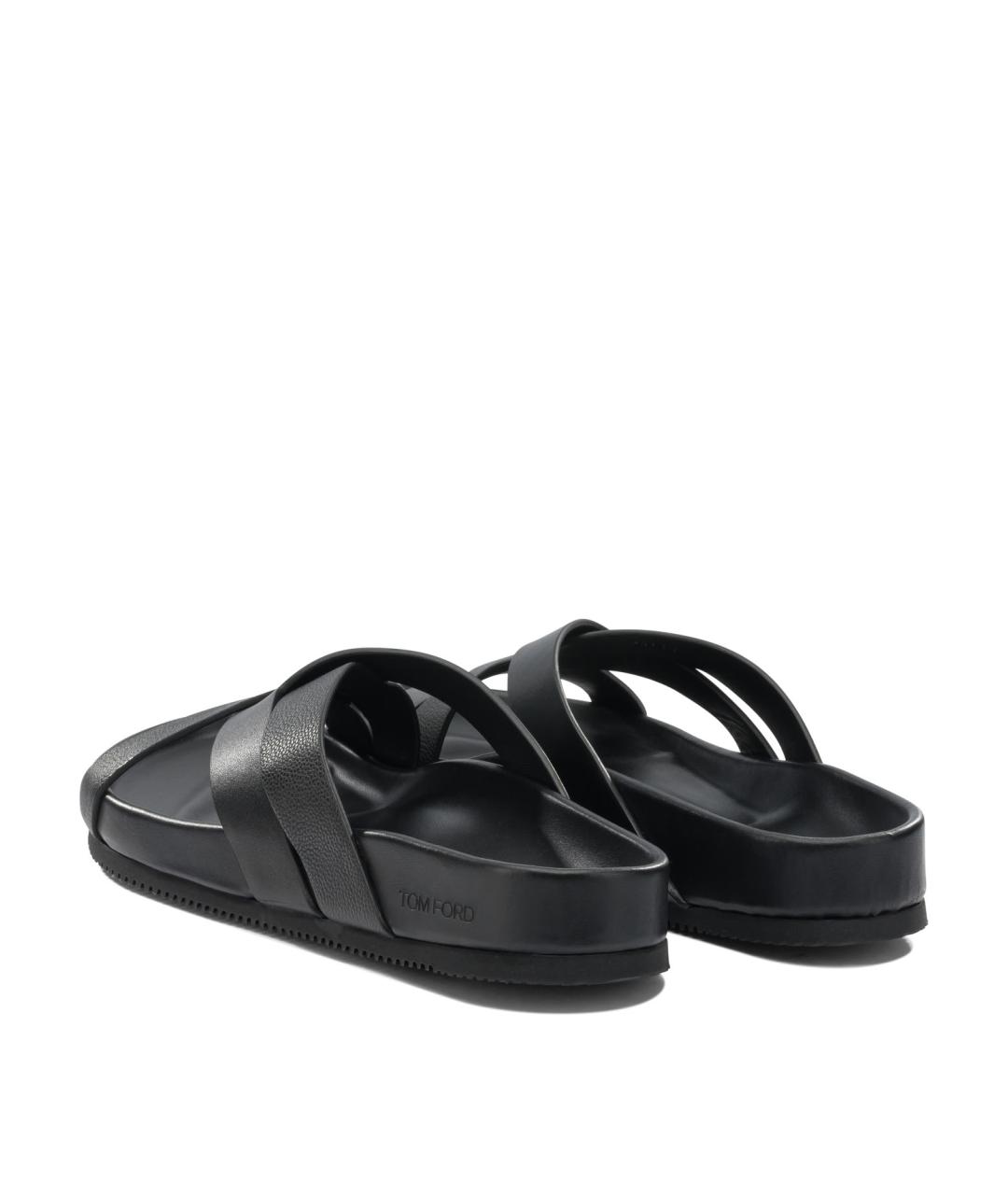 TOM FORD Черные кожаные сандалии, фото 4