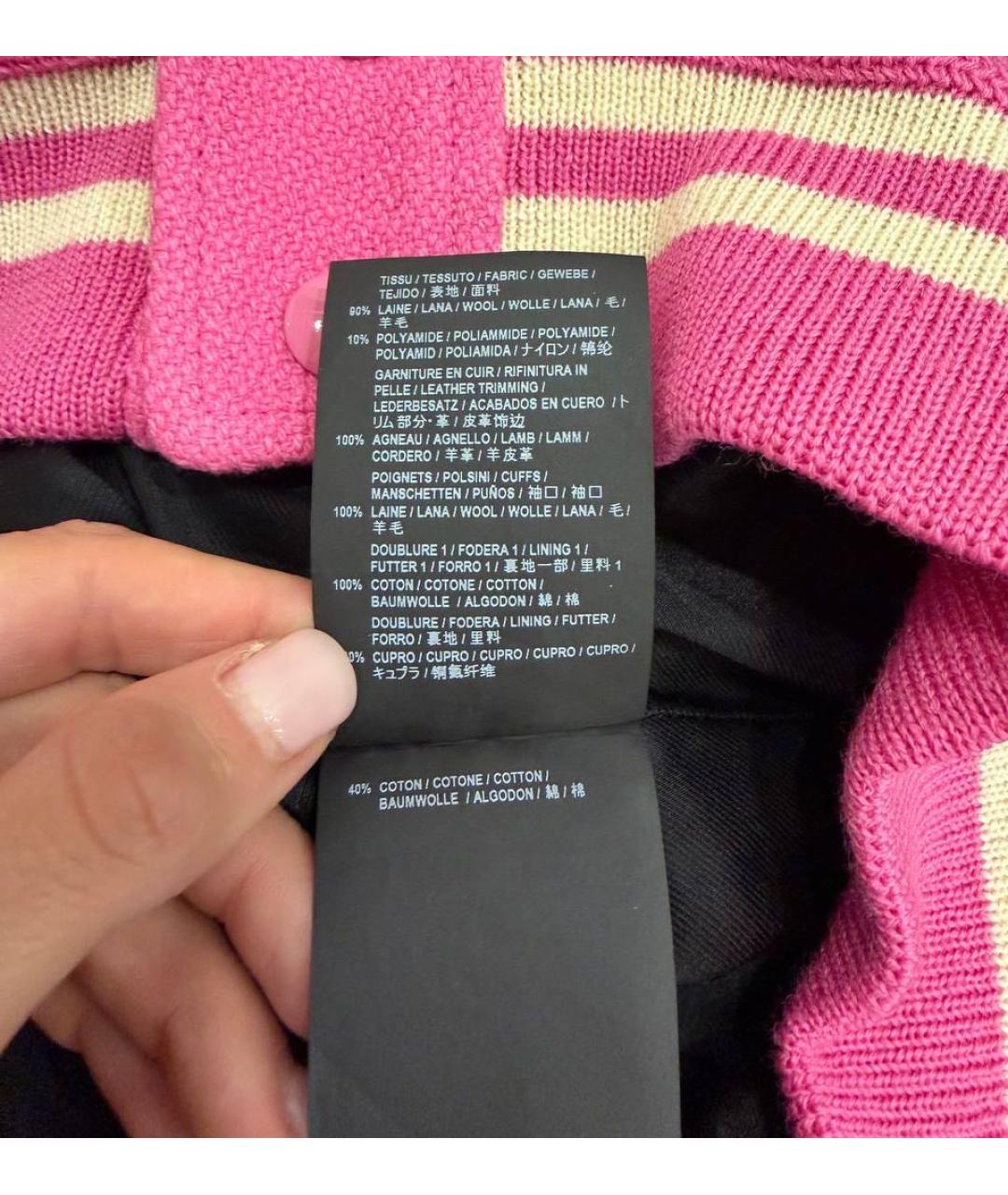 SAINT LAURENT Розовый шерстяной жакет/пиджак, фото 5