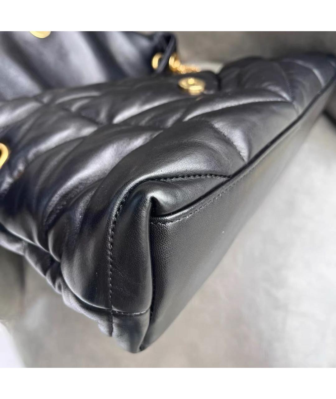 SAINT LAURENT Черная кожаная сумка через плечо, фото 6