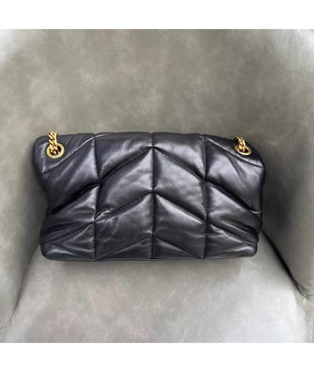 SAINT LAURENT Черная кожаная сумка через плечо, фото 2