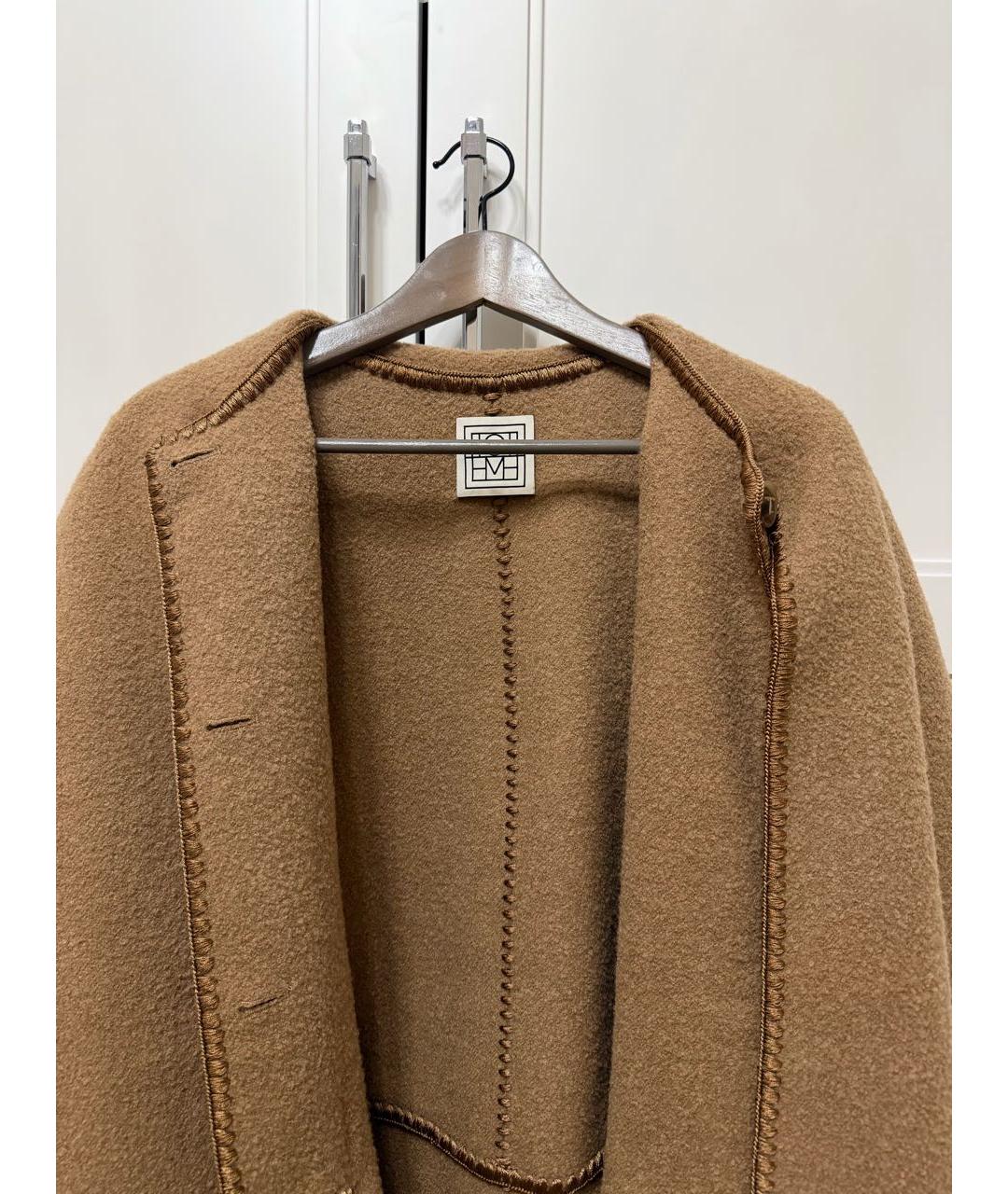 TOTEME Коричневое шерстяное пальто, фото 3