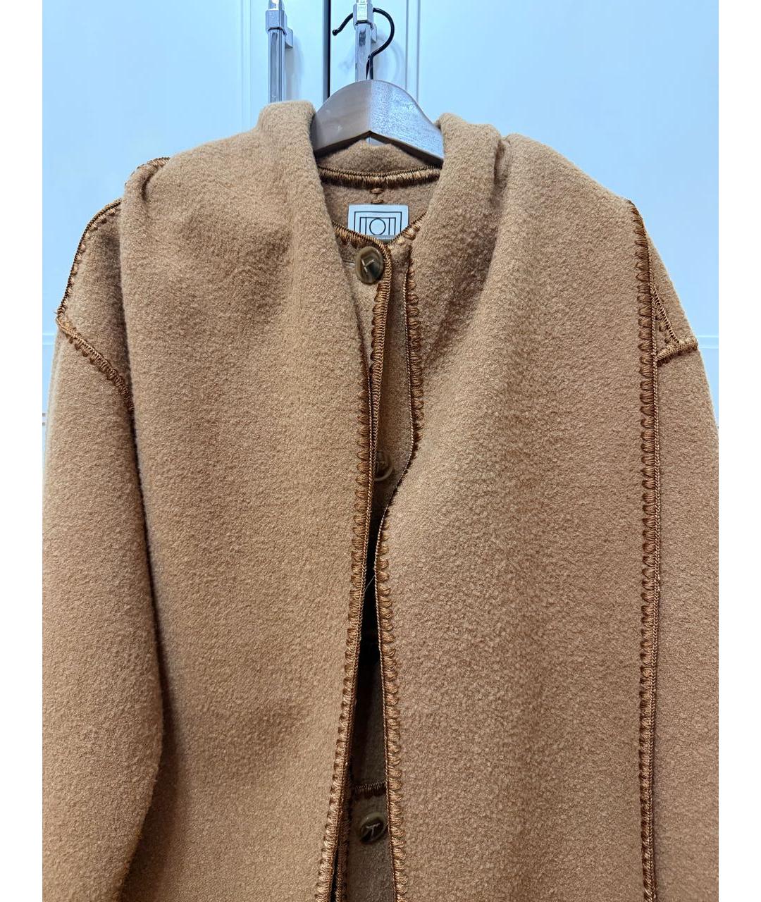 TOTEME Коричневое шерстяное пальто, фото 4