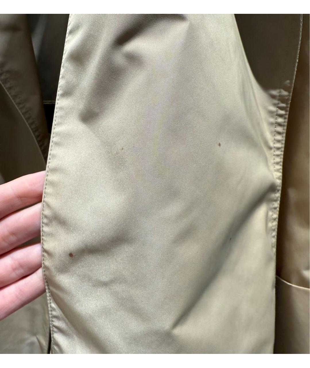 RALPH LAUREN PURPLE LABEL Бежевый полиэстеровый тренч/плащ, фото 7