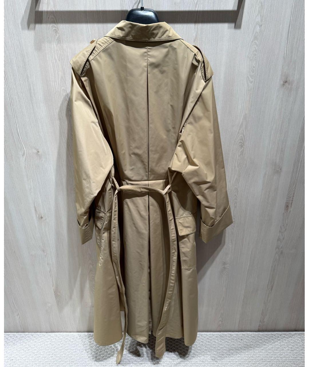RALPH LAUREN PURPLE LABEL Бежевый полиэстеровый тренч/плащ, фото 3