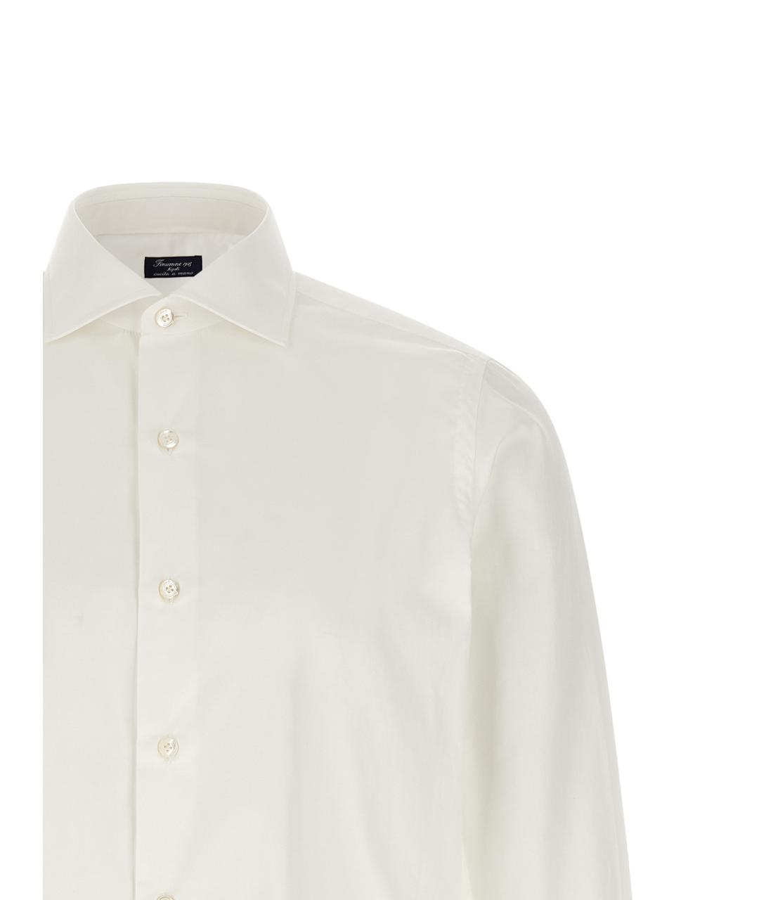 FINAMORE Белая хлопковая классическая рубашка, фото 3