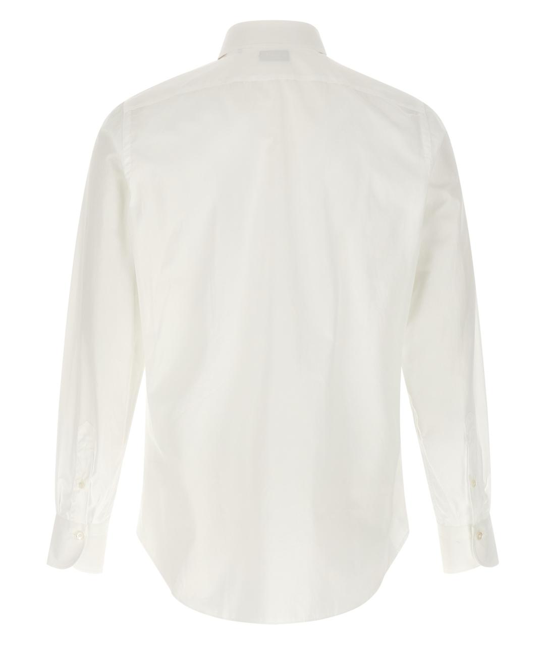 FINAMORE Белая хлопковая классическая рубашка, фото 2